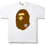 Bape Big Ape Head Original Brown White Tee