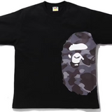 Bape Black Camo Side Big Ape Head Black Tee