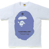 Bape Big Ape Head Digital Mosaic White Tee