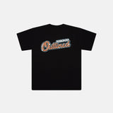 Outlined SS25 Retro Orange Tee Black