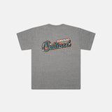 Outlined SS25 Retro Orange Tee Heather Grey