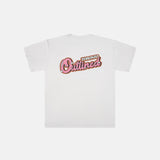Outlined SS25 Retro Pink Tee White
