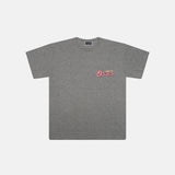Outlined SS25 Retro Pink Tee Heather Grey