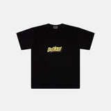 Outlined SS25 Yellow Records Tee Black