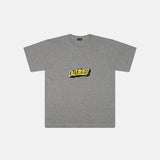 Outlined SS25 Yellow Records Tee Heather Grey