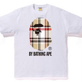 Bape By Bathing Ape Light Burberry Pattern White Tee