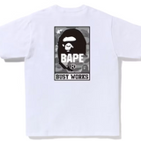 Bape Honeycomb Camo Busy Works White Tee