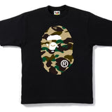 Bape Big Ape Head 1st Camo Black/Yellow Tee