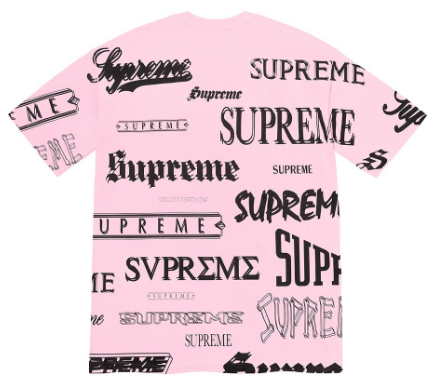 Supreme Multi Logo Tee Pink (FW20) – Outlined