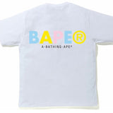 Bape Multi-Colour Print White Tee