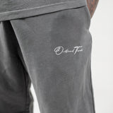 Script Lounge Straight Sweatpants Grey