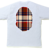 Bape Big Ape Head Burberry Red-Navy White Tee