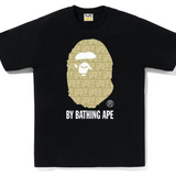 Bape By Bathing Ape Logo Monogram Beige Black Tee
