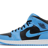 [PREOWNED] Size 12 Air Jordan 1 Mid "University Blue Black"