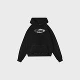 OUT Ball of Yarn Drop Shoulder Hoodie Black Salt Wash