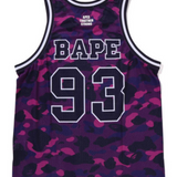 Bape Purple Camo Basketball Jersey