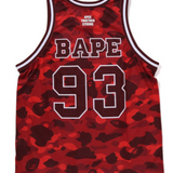 Bape Red Camo Basketball Jersey