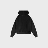 OUT Ball of Yarn Drop Shoulder Hoodie Black Salt Wash