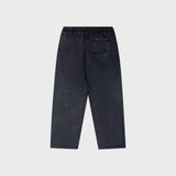 OUT Classic Logo Open Bottom Flare Sweatpants Black Salt Wash