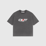 OUT SS26 Red Star T-Shirt Vintage Grey