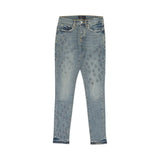 Purple Brand Embossed Denim Blue Skinny Jeans