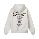 Stussy World Tour Zip Up Ash Heather