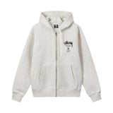 Stussy World Tour Zip Up Ash Heather