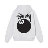 Stussy 8 Ball Zip Up Ash Heather