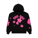 Sp5der Beluga Angel Number Hoodie Black/Pink