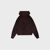 OUT Floral Drop Shoulder Hoodie Vintage Dusty Plum