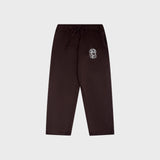 OUT Floral Open Bottom Sweatpants Vintage Dusty Plum