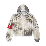 Vale Forever Cheetah Zip Up "Grey"