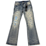 Purple Brand Blowout Dirty Wash Indigo Jeans