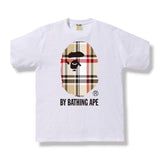 Bape By Bathing Ape Light Burberry Pattern White Tee