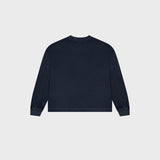 OUT Classic Logo Drop Shoulder Waffle Long Sleeve Vintage Navy