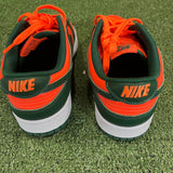 [PREOWNED] Size 9 Nike Dunk Low "Miami Hurricane"