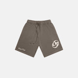 Shattered Logo French Terry Shorts Chocolate Brown