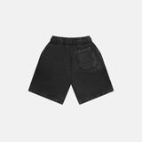 Shattered Logo French Terry Shorts Salt Wash Black