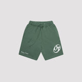 Shattered Logo French Terry Shorts Forest Green