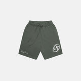 Shattered Logo French Terry Shorts Forest Green
