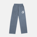 Shattered Logo French Terry Open Bottom Flare Pants Tempest Blue