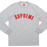 Supreme Arc Logo L/S Tee Heather Grey