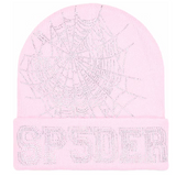 Sp5der Worldwide Rhinestone Beanie Pink