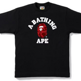 Bape Red Camo College Black Tee