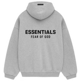 FOG Essentials Fleece FW24 Front/Back Hoodie Light Heather Grey