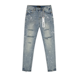 Purple Brand Light Indigo Paint Jeans