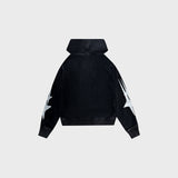 OUT Shooting Star Drop Shoulder Hoodie Black Salt Wash