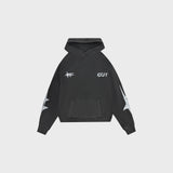 OUT Shooting Star Drop Shoulder Hoodie Vintage Grey