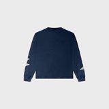 OUT Shooting Star Long Sleeve T-Shirt Navy Acid Wash
