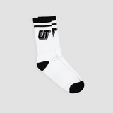 Outlined White Socks Black Stripe OT Logo (2 Pack)